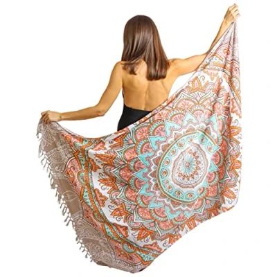 Image of Boho Chic Pareo Mandala Bikini Swimsuit Cover Up Beach Dress Wrap