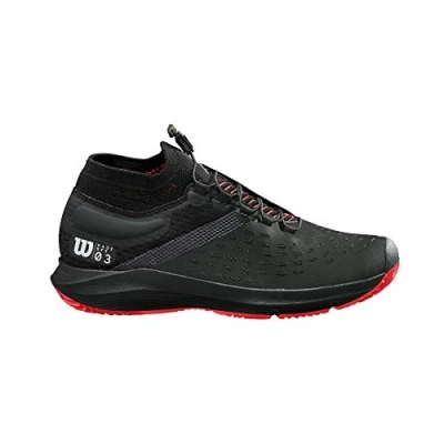 Image of Wilson Men&#039;s Tennis Shoes, KAOS 3.0 SFT CLAY, Black, Size 7.5, For clay courts, All Types of Player, WRS326530E075