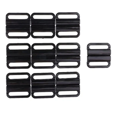 Image of SM SunniMix 10 Set Plastic Bikini Bra Clips Hooks Accessory Tape Closure Hook And Clasp Sewing Fasteners, Black, 33mm