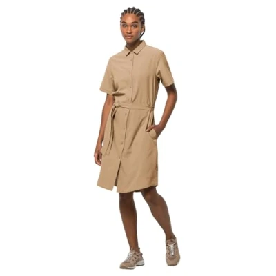 Image of Jack Wolfskin Women&#039;s Holiday Midi Dress Casual, Sand Storm, L