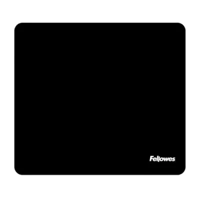 Image of Fellowes Mouse Mat with Non Slip Rubber Base Easy to Clean Pad Earth Series Mousepad Made from Recycled Materials Suitable for Both Optical and Laser Mice 228 x 203 2mm Black