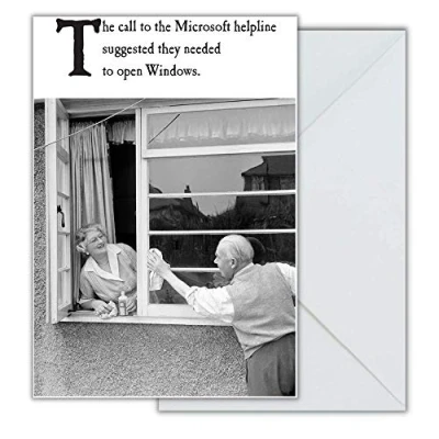 Image of Emotional Rescue Funny Birthday Card, Card Funny, Windows, Greetings Cards,Multi,170 x 120 mm