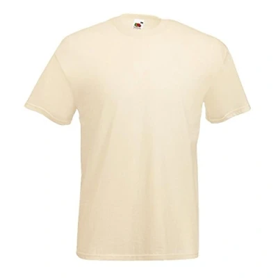 Image of Fruit of the Loom Classic T Shirt &#039;Value Weight&#039; Men, Natural, XL