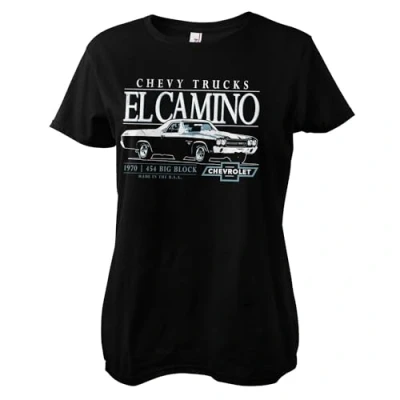 Image of Chevrolet Officially Licensed Chevy El Camino Big Block Women T Shirt (Black), Large