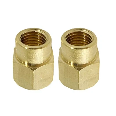 Image of 1/4&quot; BSP to 3/8&quot; Female Thread Brass Reducer Connector Hex Head Reducing Bush Adapter Fitting for Air Water Oil (Pack of 2)
