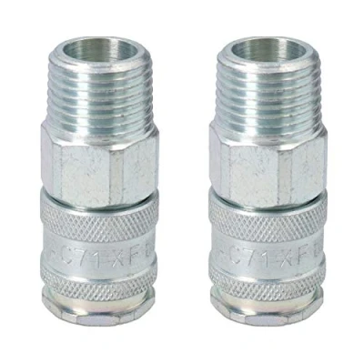 Image of PCL XF Female Coupling Male 1/2&quot; BSP Thread Air Hose Fitting Coupler AC71JM Pair