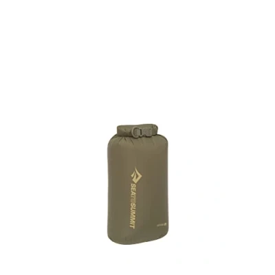 Image of Sea to Summit Lightweight Dry Bag S 5L Waterproof Storage Roll Top Closure Recycled Fabric Base Lash Point &amp; D Ring For Backpacking Kayaking 16.8 x 14 32cm Olive Green 50g