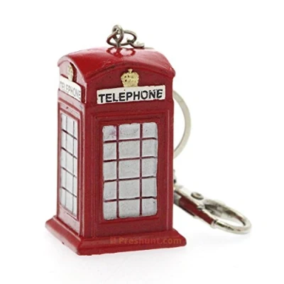 Image of The Leonardo Collection British Red Telephone Box Novelty Key Ring