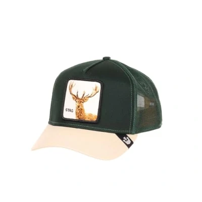 Image of Goorin Bros. Bros The Stag Green Beige Adjustable Trucker Cap