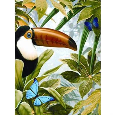 Image of Royal &amp; Langnickel 11 x 15 inch Jungle Toucan Pre Printed Paint by Number Painting Set