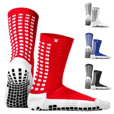Image of LUX Grip Socks Football Men Anti Slip Blister For Basketball Hockey Volleyball Yoga