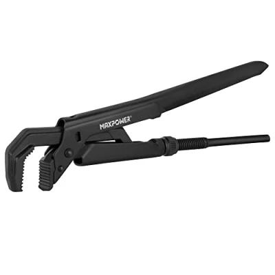 Image of MAXPOWER Swedish Pipe Wrench, Spanner Plumbers Stilsons with 90Angled Jaw, 300mm/12Inch MAX Opening Capacity 40mm