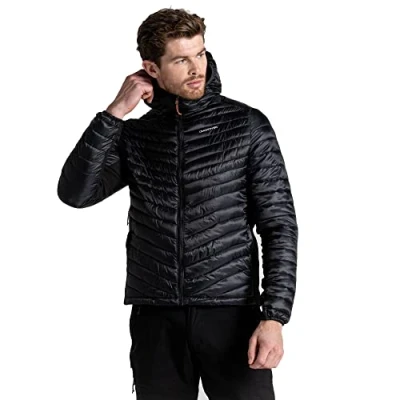 Image of Craghoppers Men&#039;s ExpoLite Hooded Quilted Jacket, Black, S