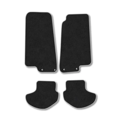 Image of Car Mats Compatible with Jaguar Xk8 (1996 2006) Tailored Fit Grey Carpet Floor Set Accessory Custom 4 Pieces Anti Slip Backing &amp; Binding Trim Edge