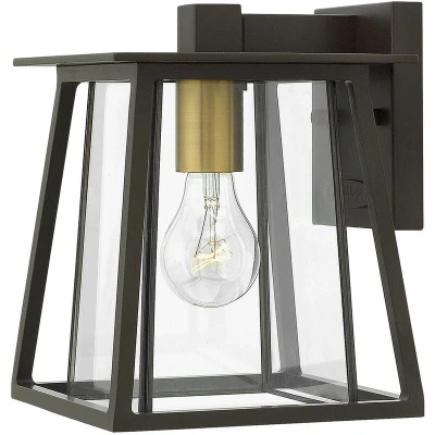Image of Walker 1 Light Small Outdoor Wall Lantern Bronze IP44, E27