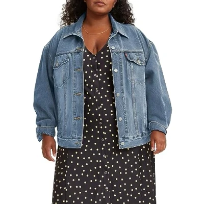 Image of Levi&#039;s Women&#039;s Plus Size 90s Sherpa Trucker Jacket