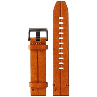 Image of Garmin QuickFit 22 Leather Strap Unisex One Size Watch Accessory for Running