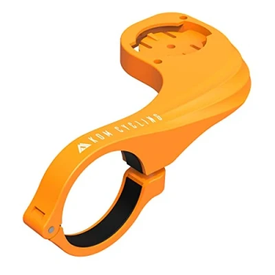 Image of KOM Cycling Computer Mount designed to be used with Garmin Edge Series Compatible a range of commuters including 530 and 830 (Orange)