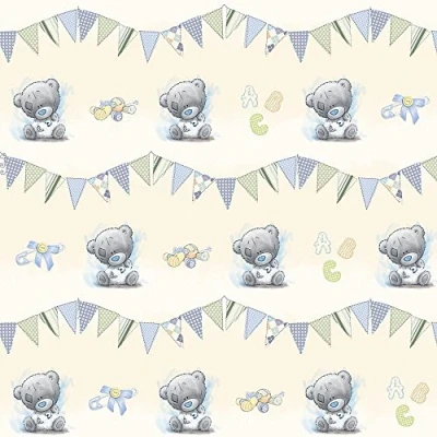 Image of Me To You Luxury Blue Giftwrap Tatty Teddy Bear Wrapping Paper