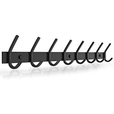 Image of Dripex Coat Hook Rack Wall Mounted 304 Stainless Steel Hanger Heavy Duty Clothes Hat Holder (8 Hooks)