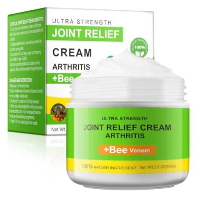Image of Bee Venom Cream for Arthritis 100g,Joint Pain Relief, Anti Inflammatory Gel Muscles, Legs, Neck, Back, Hands &amp; Feet, Massage Muscle Recovery Swelling Relief