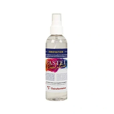 Image of Clairefontaine Ref 975189C Pastel Revolution Liquid Fixative for Safely Transporting Artworks, Suitable Multi Surfaces 200ml Spray Bottle