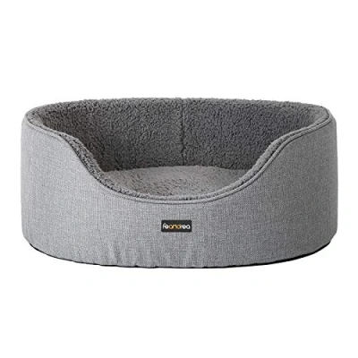 Image of Feandrea Dog Bed, Pet Reversible Cushion, 92 x 72 28 cm, Grey PGW33GG