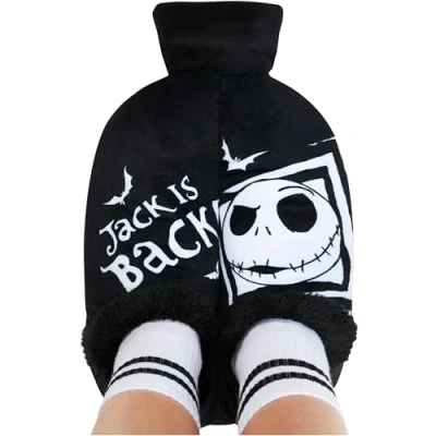 Image of Disney Stitch Foot Warmer Hot Water Bottle Slippers for Feet Plush Fleece Cover 1.8L Gifts (Black Jack)