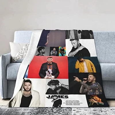 Image of Fleece Blanket for Sofa Camping, Super Soft Lightweight Cozy Luxury Flannel Bed Blanket, James Singer Arthur Fluffy Plush Couch Thro 125CM X 100CM