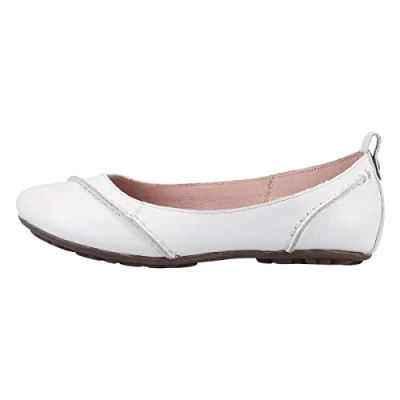 Image of Hush Puppies Women&#039;s Janessa Ballet Flat, White, 4 UK