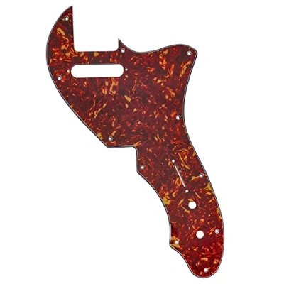 Image of Musiclily Pro 11 Holes Guitar Pickguard For USA Fender 69 Tele Thinline Style Electric Guitar, 4ply Vintage Tortoise
