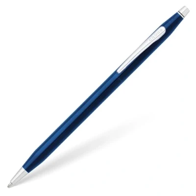 Image of Cross Special Collection Classic Century Pearlescent Blue PVD Barrel and Polished Appointments Ballpoint Penaa