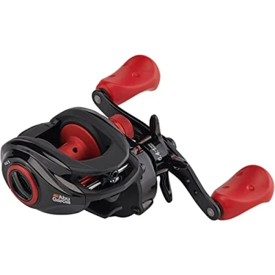 Image of Abu Garcia Max X Low Profile Baitcast Fishing Reel Red and Black Casting for Predator Fishing, Pike, Perch Zander