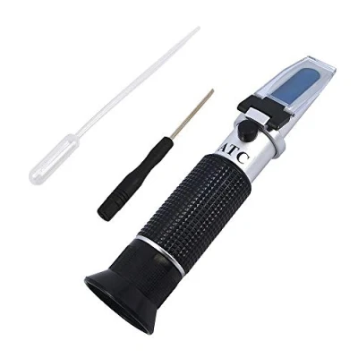 Image of OriGlam RSG 100ATC Black Brix 0 32% Refractometer Beer Sugar Wine Alcohol Wort SG Meter Saccharimeter Handheld Tester Tools