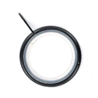 Image of Merriway BH05503 (24 Pcs) Silent Running Curtain Drapery Pole Rod Ring Fixed Eye Black Inner Dimension 32mm Pack of 24 Pieces