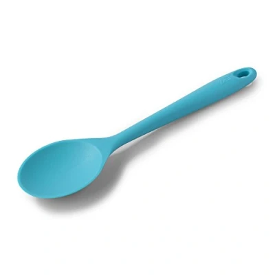 Image of Zeal Silicone Non Stick Kitchen Cooking Spoon, Heat Resistant Perfect for Stirring, Serving, Scooping, Baking and Mixing, 28cm, Aqua