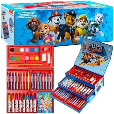 Image of Paw Patrol Art Set, Colouring Sets for Children, Over 40 Supplies Kids (Multicolor)
