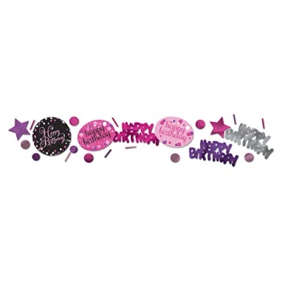 Image of (PKT) Adult Pink Celebration 3 Pack Confetti
