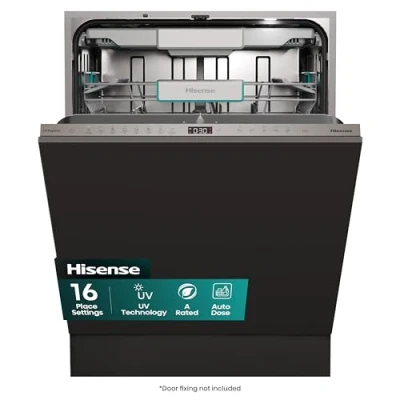 Image of Hisense UV Clean HV693A60UVADUK Full size Fully Integrated WiFi enabled Dishwasher, White