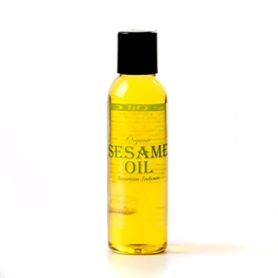 Image of Mystic Moments Organic Sesame Carrier Oil 125ml Pure &amp; Natural Perfect for Hair, Face, Nails, Aromatherapy, Massage and Dilution Vegan GMO Free