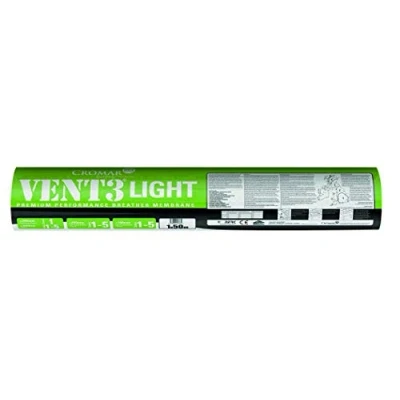 Image of Cromar Building Products Vent 3 Light 1 x 25m Breathable Roofing Underlay, Grey, m