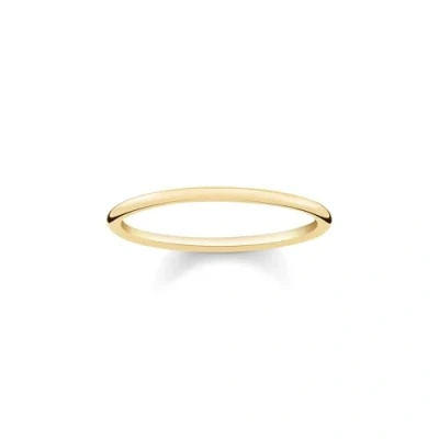 Image of THOMAS SABO Women&#039;s 925 Sterling Silver Gold Plated Yellow Ring Size P TR2123 413 12 56