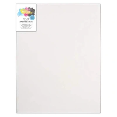 Image of Artiste Stretched Canvas, 380gsm, White, 14x18&quot;, Triple Primed, Wooden Frame Painting, Perfect Canvas for Art Supplies Acrylic Paint &amp; Wall Art, Combine with Set