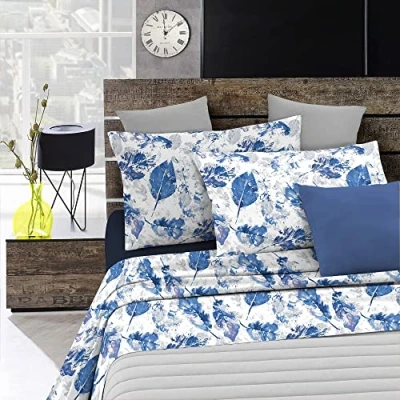 Image of Italian Bed Linen MB Home Italy “Fantasy Sheets Set, Foglie, Double