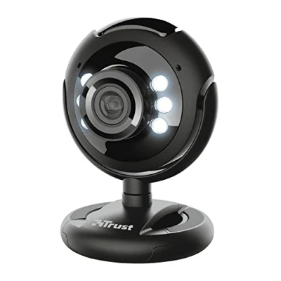Image of Trust Spotlight Pro Webcam with Microphone, LED Lights and Smart Stand, Videocamera, USB Plug Play, Web Camera for Video Calling, Skype, Teams, Zoom, PC, Computer, Laptop, Mac Black