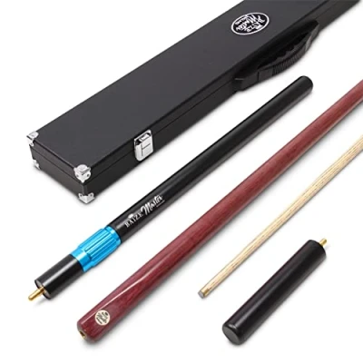 Image of BAIZE MASTER HO10 House Series 2pc Snooker Pool Cue Set 3 Slot Case, Long Extension and Mini Butt 9.5mm Tip