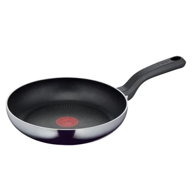 Image of Tefal D52604 Resist Frying Pan 24 cm Safe Titanium Non Stick Seal Thermal Signal Temperature Indicator Easy Cleaning Flame Protect Technology Induction Capable Black