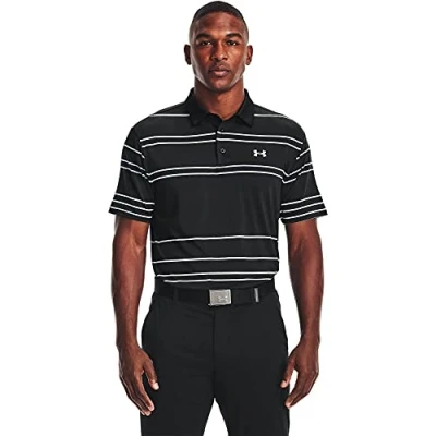 Image of Under Armour Mens Playoff 2.0 Golf Polo Shirt Black/White