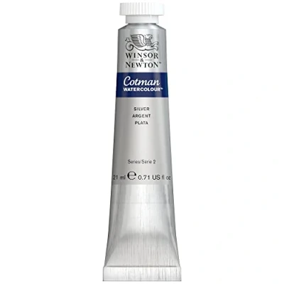 Image of Winsor &amp; Newton Watercolour Paint, Silver, 8ML Tube