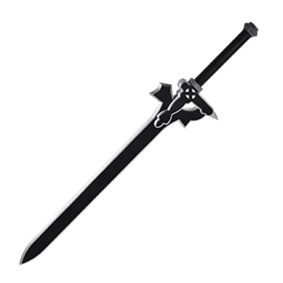 Image of DEEGGHD Props for Sword Art Online Sword,Cosplay Kirito Elucidator,Cosplay Anime Japanese Ninja Weapons,Cos Show/Black / 108cm/42.5in
